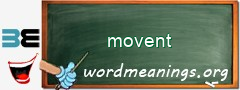 WordMeaning blackboard for movent